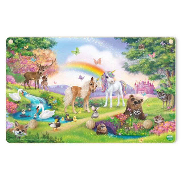 Appendiabiti per bambini - Animal Club International - Foresta magica con unicorno