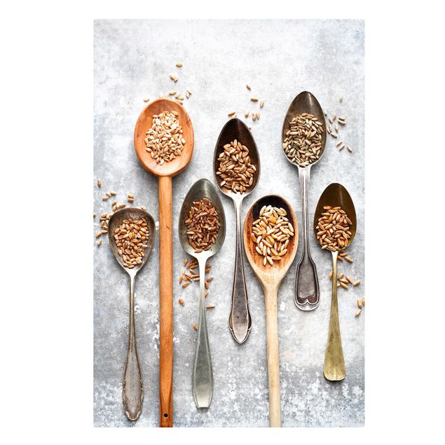 Stampa su tela - Cereal grains spoon - Verticale 2:3