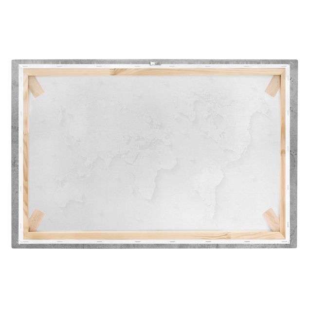 Stampa su tela - Concrete World Map - Orizzontale 3:2