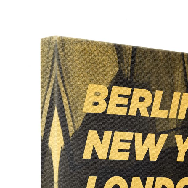 Stampa su tela città Berlino New York Londra