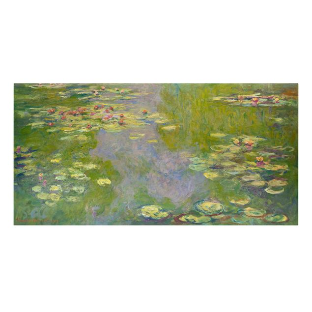 Stampa su tela Claude Monet - Ninfee verdi