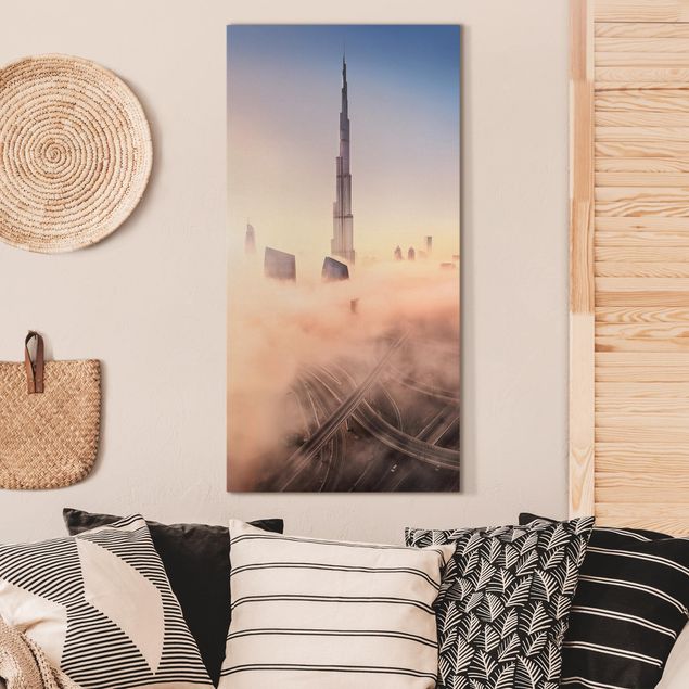 Quadri moderni per soggiorno Skyline di celeste di Dubai