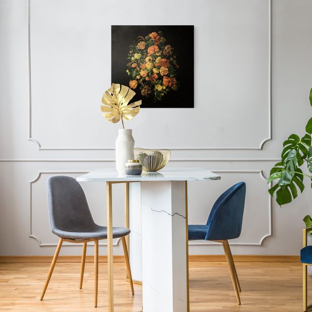 Quadri moderni per soggiorno Jan Davidsz De Heem - Bouquet di fiori scuri