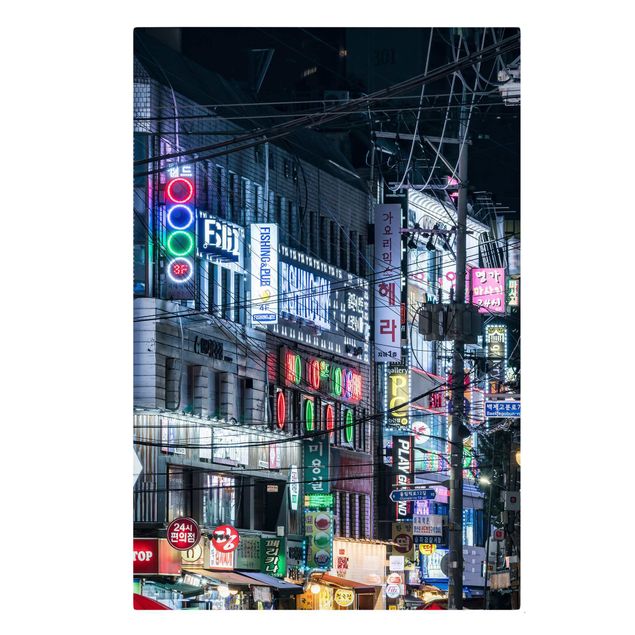 Stampe su tela Vita notturna di Seul