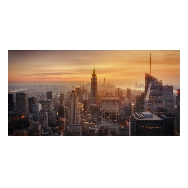 Stampa su tela - Manhattan Skyline Evening - Orizzontale 2:1