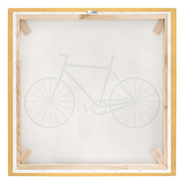 Stampa su tela - Bicicletta in giallo - Quadrato 1:1