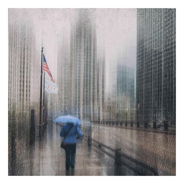 Stampa su tela - Rainy Chicago - Quadrato 1:1