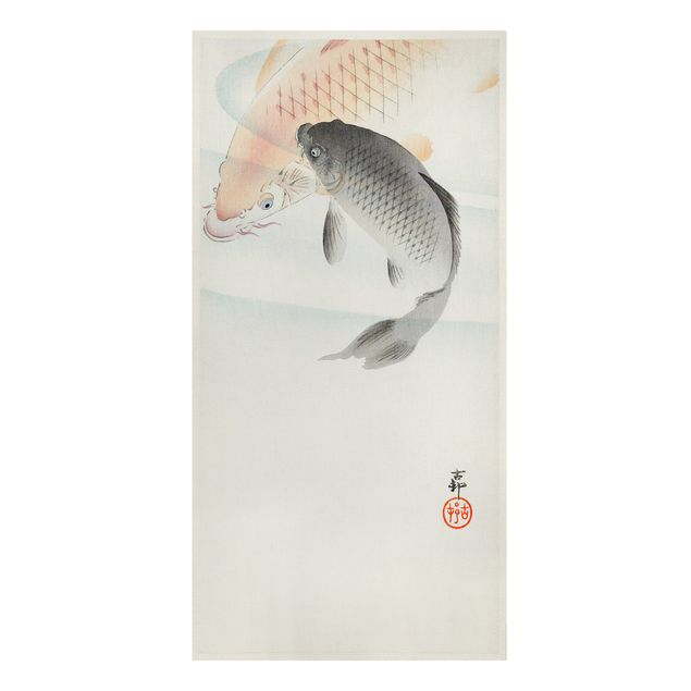 Quadri su tela animali Illustrazione vintage di pesci asiatici I