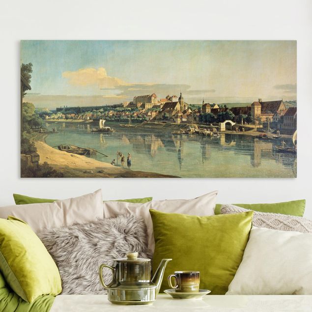 Quadri su tela paesaggio Bernardo Bellotto - Vista di Pirna