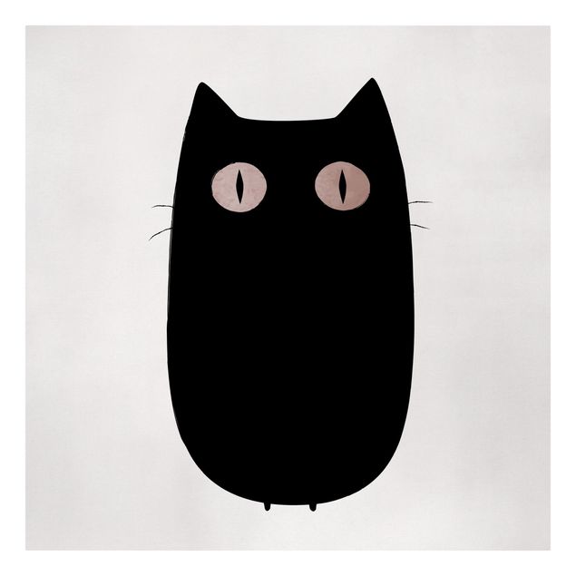 Stampe su tela animali Illustrazione di un gatto nero