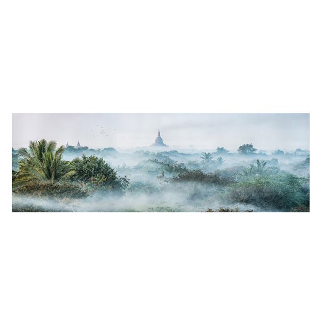 Quadri moderni per soggiorno Nebbia mattutina sulla giungla di Bagan