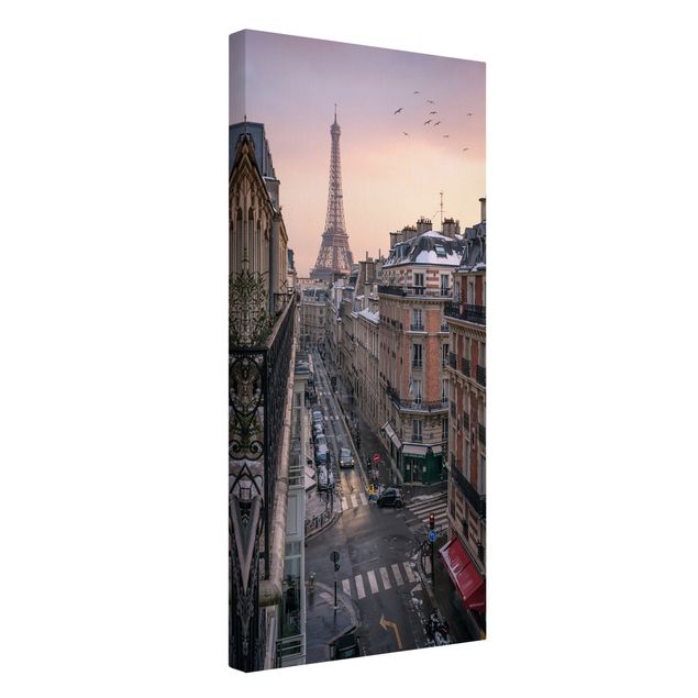 Quadri moderni per soggiorno La Torre Eiffel al tramonto