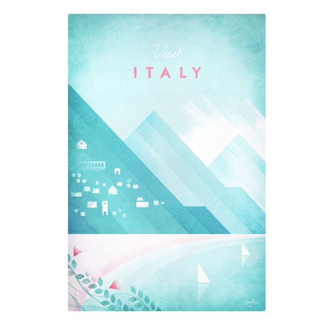 Stampe su tela vintage Poster di viaggio - Italia