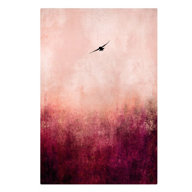 Riproduzioni su tela quadri famosi Uccello al tramonto