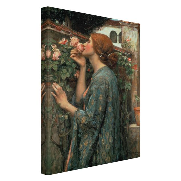 Stampe su tela John William Waterhouse - L'anima della rosa