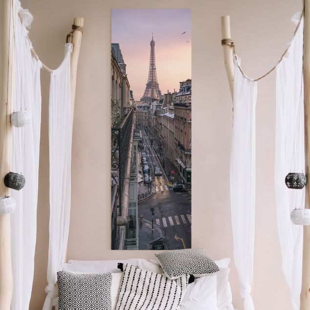 Stampa su tela parigi La Torre Eiffel al tramonto