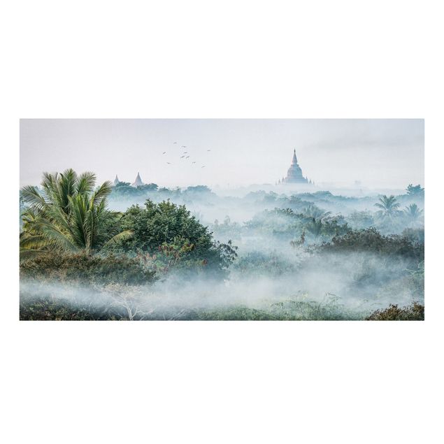 Quadri moderni per soggiorno Nebbia mattutina sulla giungla di Bagan