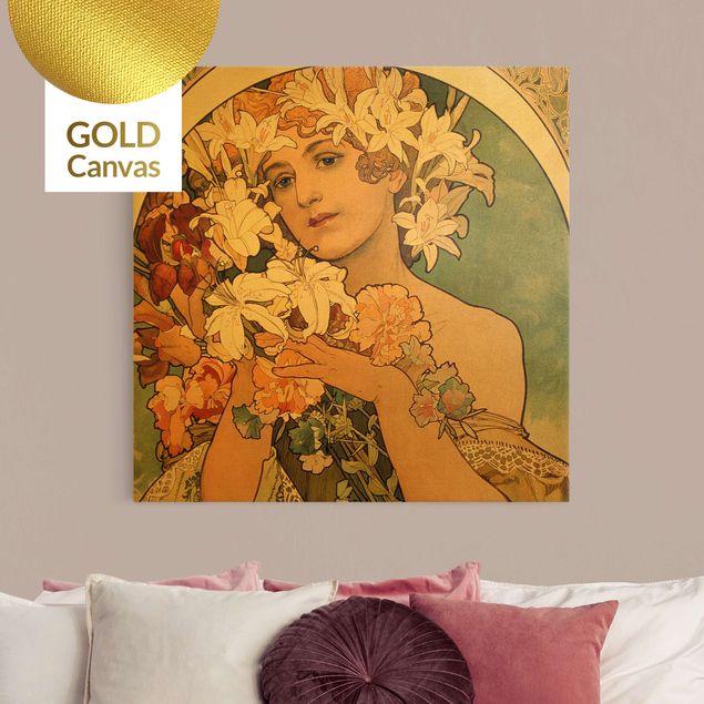  Tele oro Alfons Mucha - Fiore