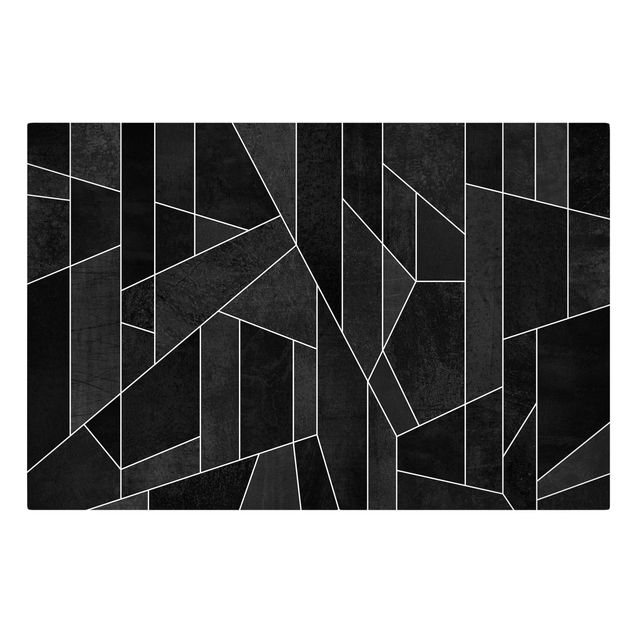 Quadri moderni per soggiorno Acquerello geometrico in bianco e nero