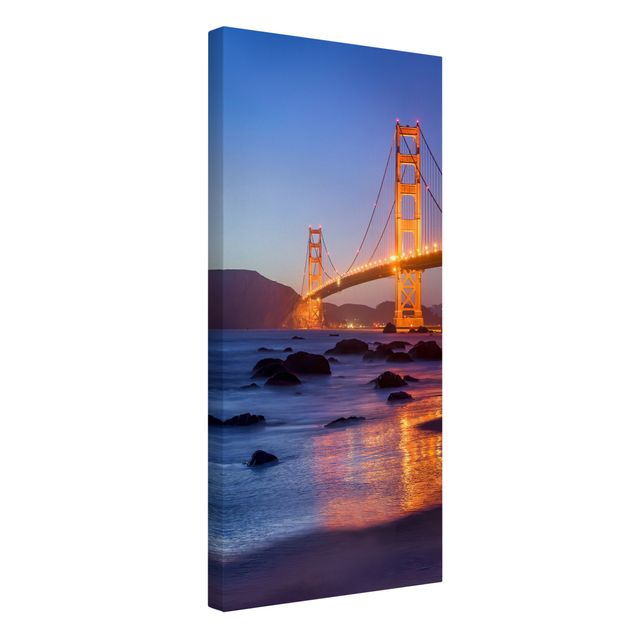 Stampa su tela Ponte del Golden Gate al tramonto