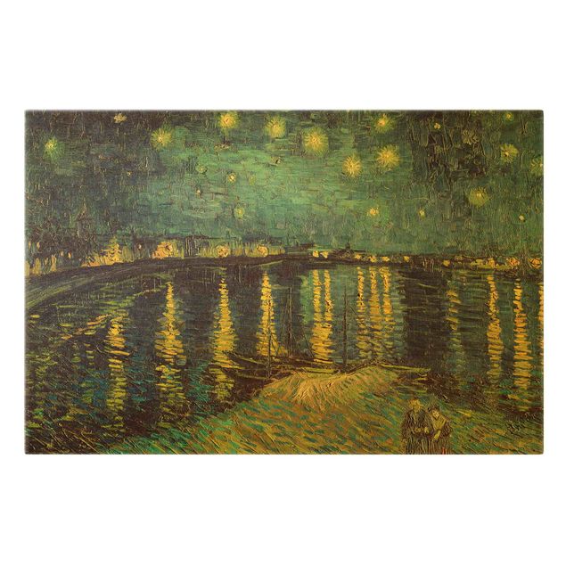Quadri su tela Vincent Van Gogh - Notte stellata sul Rodano
