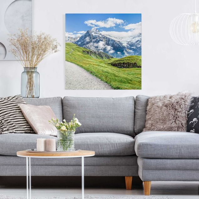 Riproduzione quadri su tela Panorama di Grindelwald