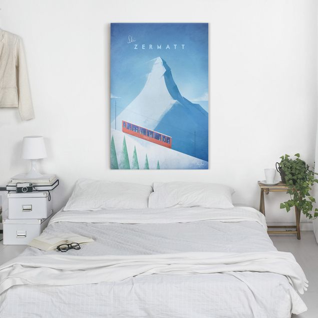 Quadri su tela paesaggio Poster di viaggio - Zermatt