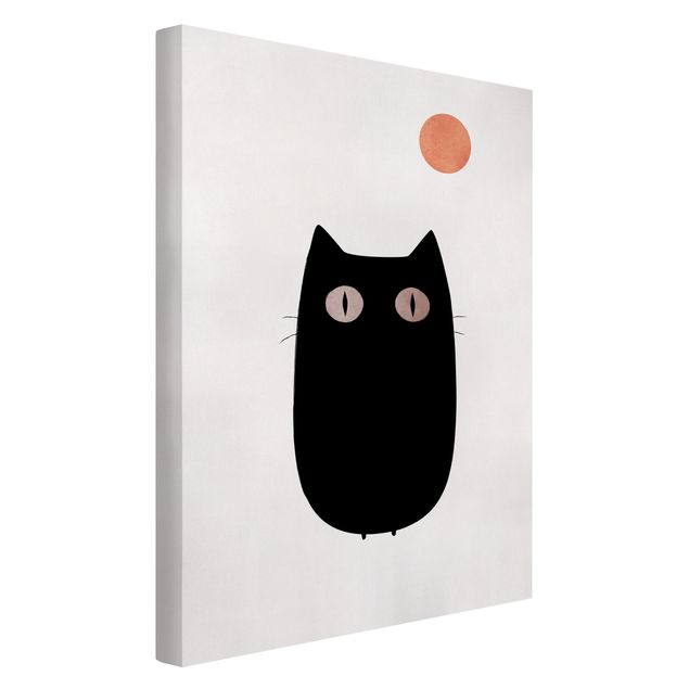 Riproduzioni su tela Illustrazione di un gatto nero