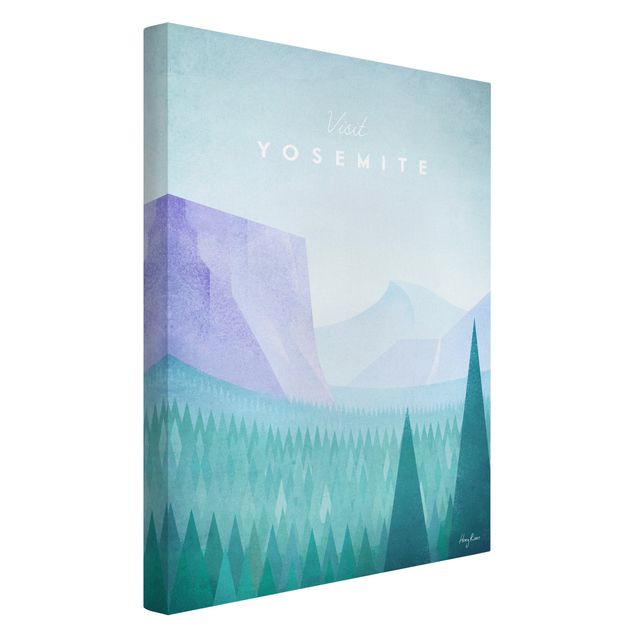 Tele con paesaggi Poster di viaggio - Parco Yosemite