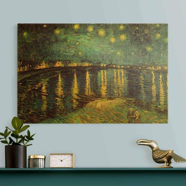 Riproduzioni su tela quadri famosi Vincent Van Gogh - Notte stellata sul Rodano