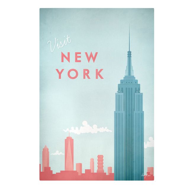 Stampa su tela Poster di viaggio - New York