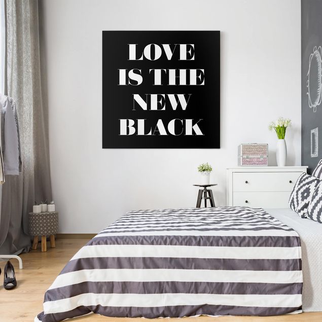 Quadri moderni per soggiorno L'amore è il nuovo nero