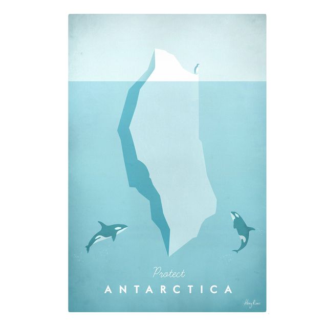 Stampa su tela Poster di viaggio - Antartide