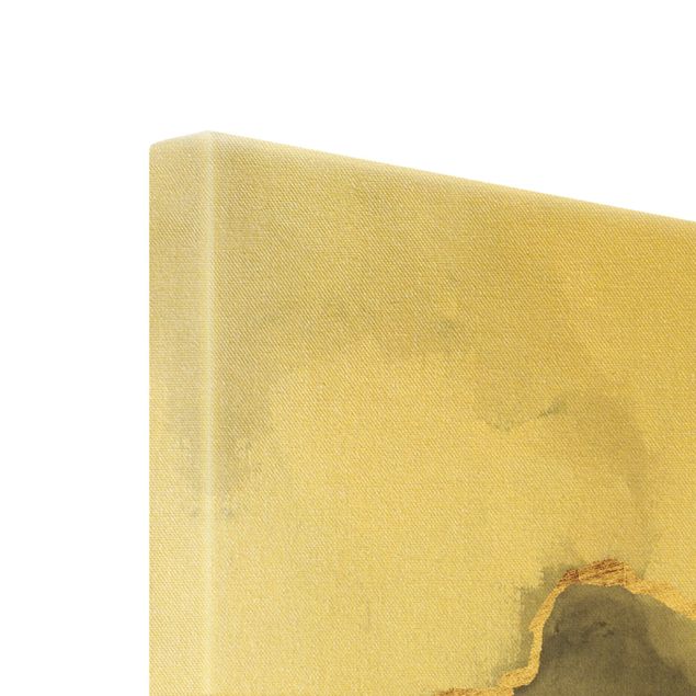 Quadro su tela oro - Punta dorata in acquerello II