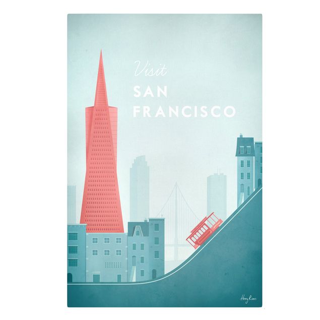 Stampa su tela - Poster Travel - San Francisco - Verticale 3:2