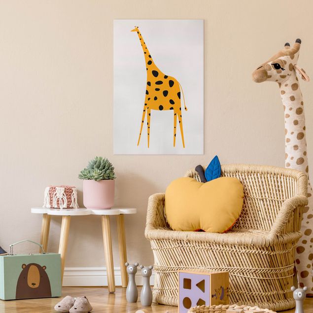 Quadri animali Giraffa gialla