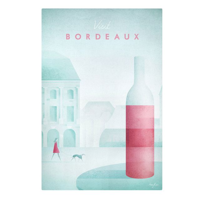 Stampa su tela - Poster viaggio - Bordeaux - Verticale 3:2