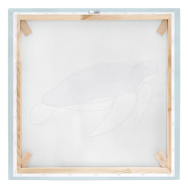 Quadri su tela - Turtle Line Art