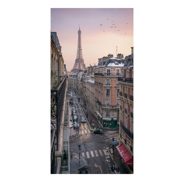 Stampa su tela La Torre Eiffel al tramonto