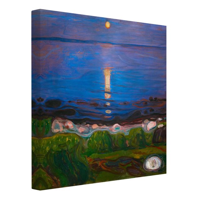Riproduzioni su tela quadri famosi Edvard Munch - Notte d'estate sulla spiaggia