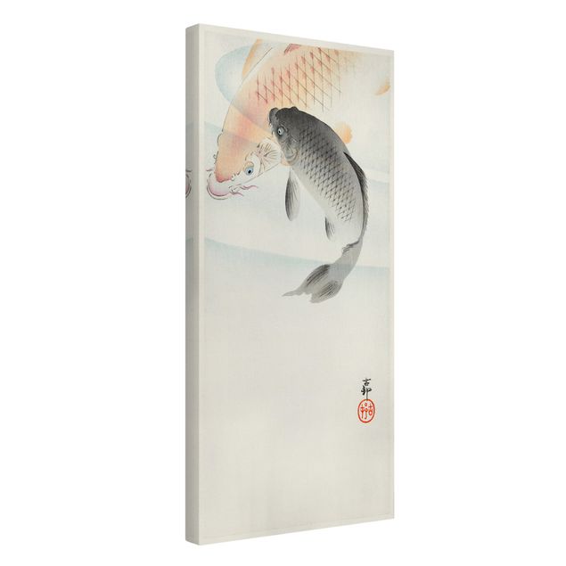 Stampe su tela vintage Illustrazione vintage di pesci asiatici I