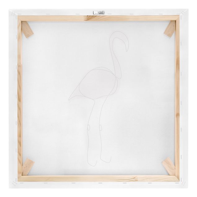 Quadri su tela - Flamingo Line Art