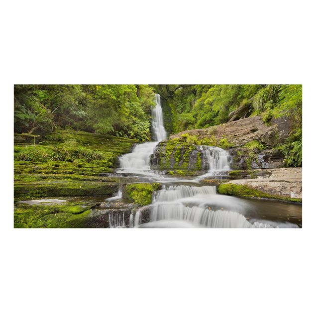 Stampa su tela - Upper Mclean Falls In New Zealand - Orizzontale 2:1