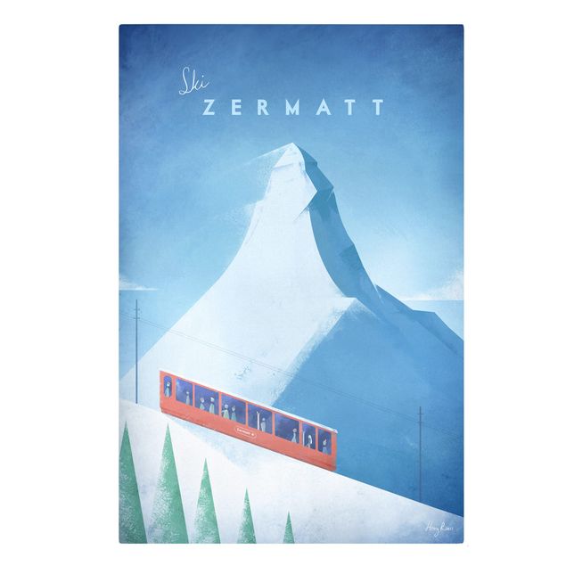 Stampe su tela Poster di viaggio - Zermatt