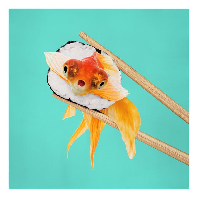 Quadri su tela Sushi con pesce rosso