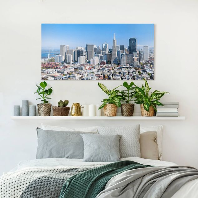Quadri moderni per soggiorno Skyline di San Francisco
