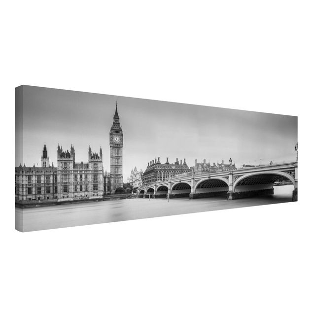 Quadri moderni per soggiorno Il ponte di Westminster e il Big Ben