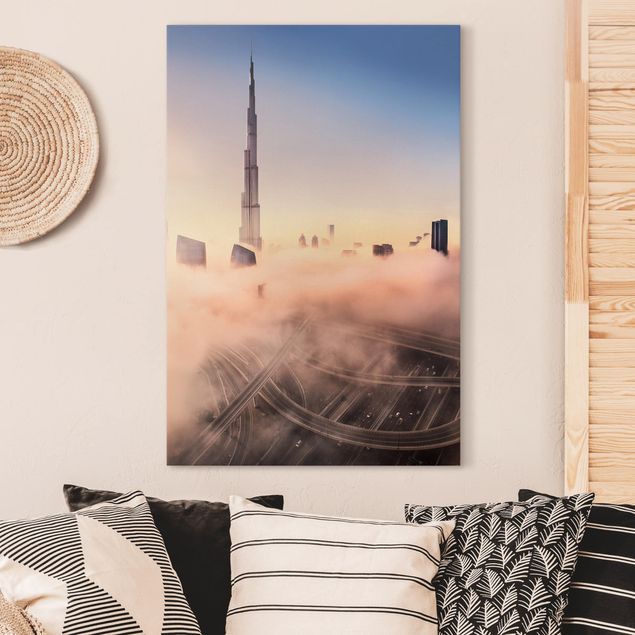 Quadri Dubai Skyline di celeste di Dubai