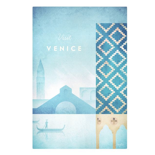Stampa su tela Poster di viaggio - Venezia