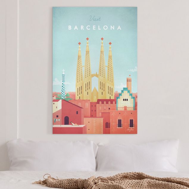 Riproduzioni su tela Poster di viaggio - Barcellona